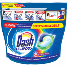 Dash All in 1 Salva Colore - Veļas mazgāšanas kapsulas 56 gab.